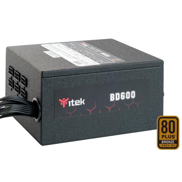 Alimentatore BD600 - 600W- 80Plus EU Bronze- PFC Attivo- Ventola HDB 12cm- DC to DC- Semi Modulare - Disponibile in 3-4 giorni lavorativi