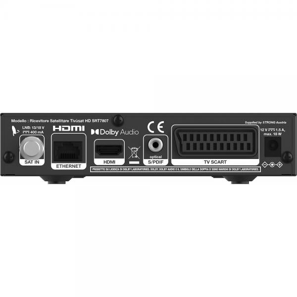 Strong SRT7807 Decoder Satellitare Tivusat HD con avo HDMI - Disponibile in 3-4 giorni lavorativi