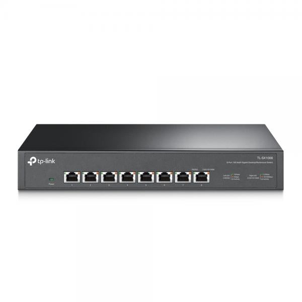 TP-LINK TL-SX1008 switch di rete Non gestito 10G Ethernet (100/1000/10000) Nero - Disponibile in 6-7 giorni lavorativi