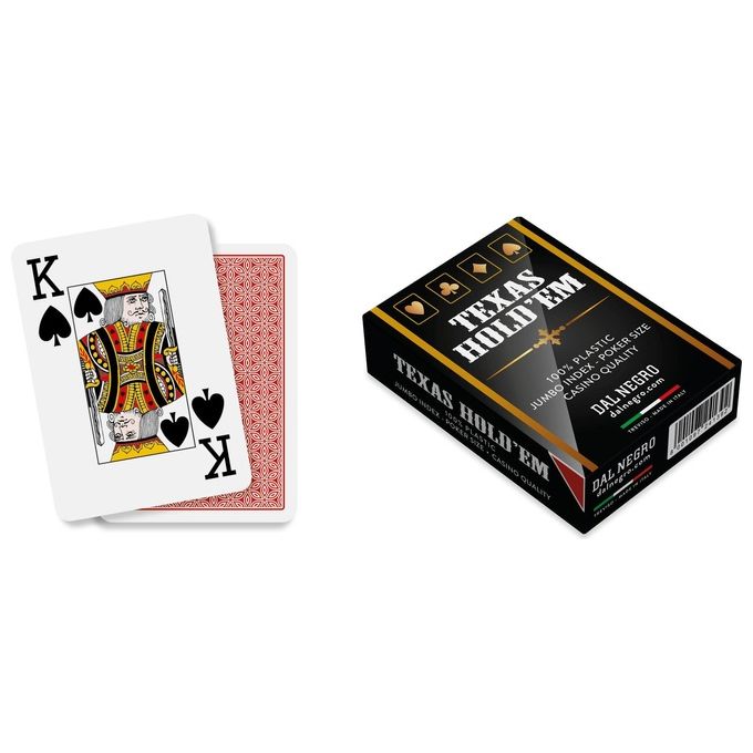 Dal Negro Carte Texas Hold'em Casino' Quality Rosso - Disponibile in 3-4 giorni lavorativi