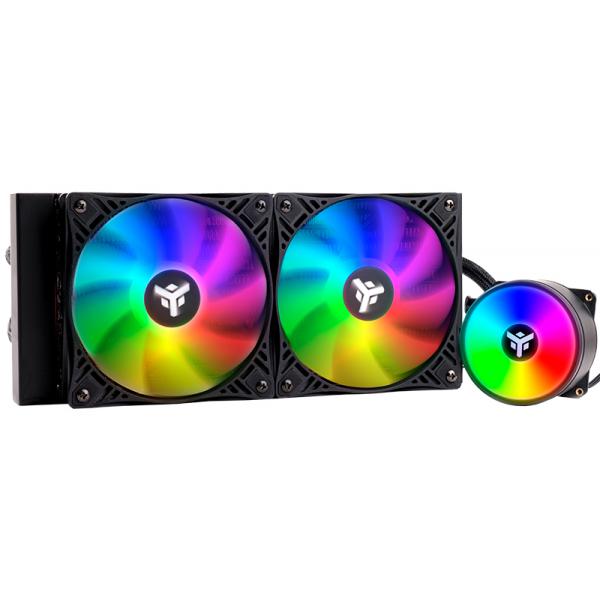 Dissipatore a liquido EVOLIQ 240 Rainbow - 240mm- skt universale- PWM - Disponibile in 3-4 giorni lavorativi