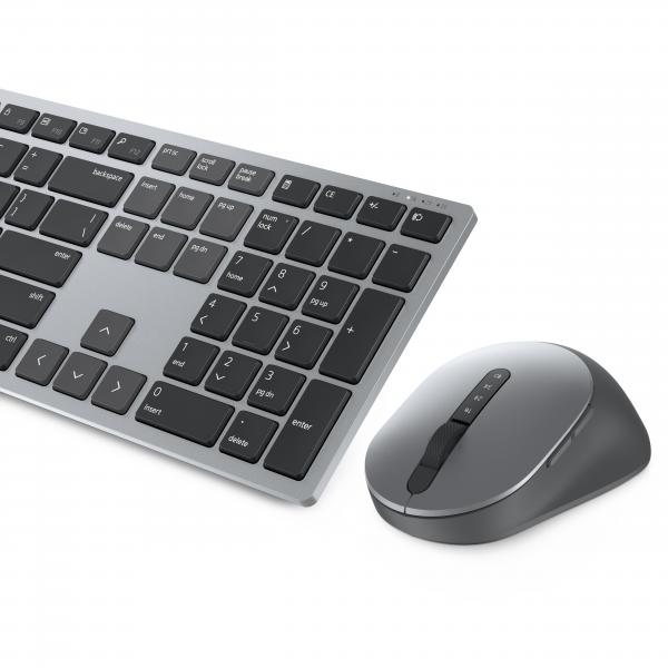 Dell Premier Multi-Device KM7321W - Set mouse e tastiera - senza fili - 2.4 GHz, Bluetooth 5.0 - QWERTY - italiana - Titan Gray - per Latitude 9420, 9520, OptiPlex 3090 - Disponibile in 3-4 giorni lavorativi