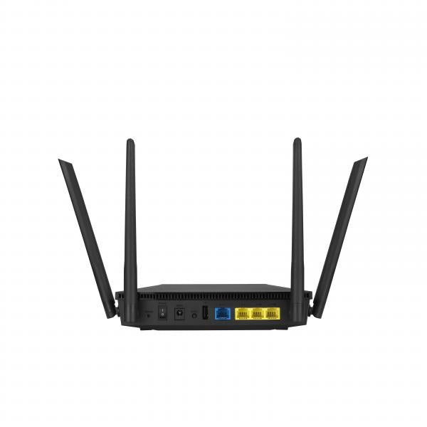 ASUS RT-AX53U, Wi-Fi 6 (802.11ax), Dual-band (2.4 GHz/5 GHz), Collegamento ethernet LAN, 3G, Nero, Router da tavolo - Disponibile in 3-4 giorni lavorativi