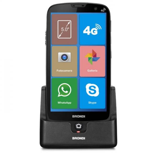 SMARTPHONE BRONDI AMICO SMARTPHONE XS 5" EASY DUAL SIM 4G BLACK - Disponibile in 3-4 giorni lavorativi