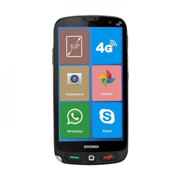 SMARTPHONE BRONDI AMICO SMARTPHONE XS 5" EASY DUAL SIM 4G BLACK - Disponibile in 3-4 giorni lavorativi