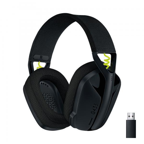 Logitech Wireless Gaming Headset - G435 LIGHTSPEED - NERO - Bluetooth leggero con microfono integrato per Dolby Atmos, PC, PS4, PS5, Mobile - Disponibile in 3-4 giorni lavorativi