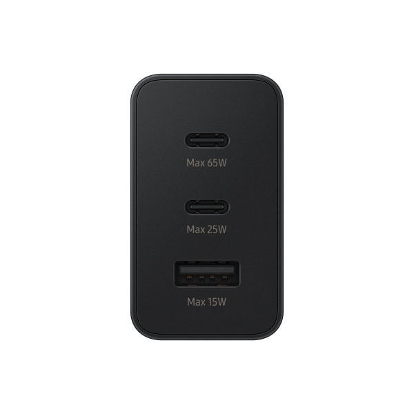 Samsung Caricatore 65W Trio EP-T6530 FC USB-C+USB-A Black - Disponibile in 2-3 giorni lavorativi