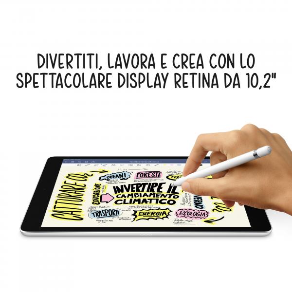 Tablet Nuovo TABLET APPLE IPAD 10.2" 9 GENERATION 256GB WI-FI ITALIA SILVER ITALIA - Disponibile in 3-4 giorni lavorativi