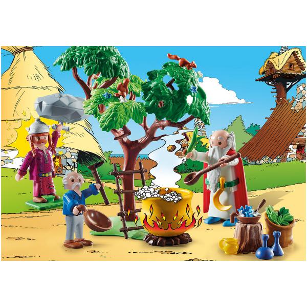 Playset Playmobil Getafix with the cauldron of Magic Potion Astérix 70933 57 Pezzi - Disponibile in 3-4 giorni lavorativi