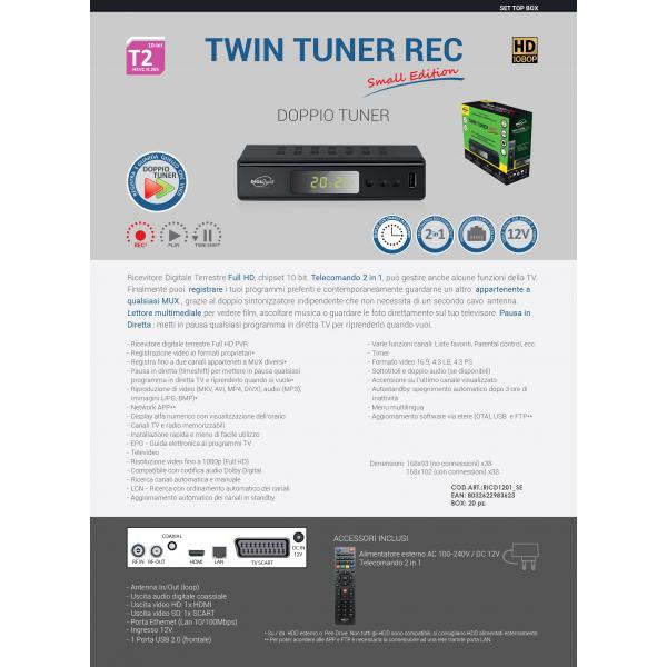 DECODER DIG.TER.TWIN TUNER SMALL - Disponibile in 3-4 giorni lavorativi