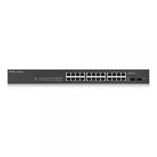 Zyxel GS1900-24 - Switch - intelligente - 24 x 10/100/1000 + 2 x Gigabit SFP (uplink) - desktop, montabile su rack - Disponibile in 3-4 giorni lavorativi