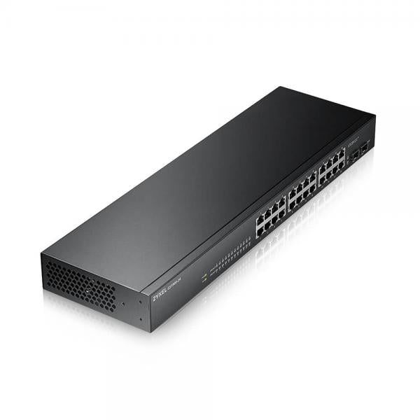Zyxel GS1900-24 - Switch - intelligente - 24 x 10/100/1000 + 2 x Gigabit SFP (uplink) - desktop, montabile su rack - Disponibile in 3-4 giorni lavorativi