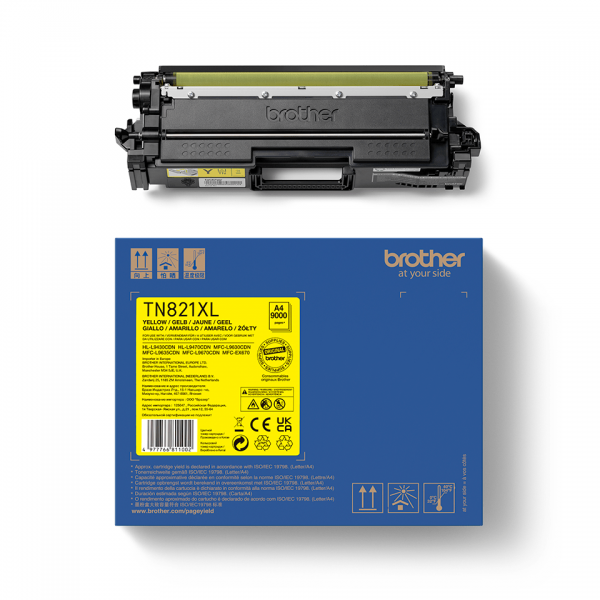 Brother TN-821XLY cartuccia toner 1 pz Compatibile Magenta - Disponibile in 6-7 giorni lavorativi