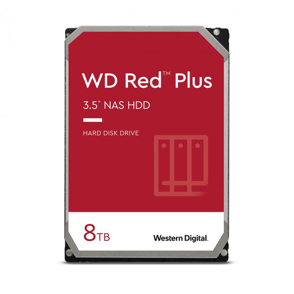 HD WD SATA3 8TB 3.5" RED PLUS INTELLIPOWER 256mb cache 24x7 - NAS HARD DRIVE - WD80EFZZ - Disponibile in 3-4 giorni lavorativi