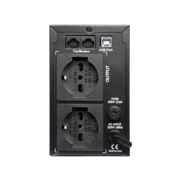 Vultech UPS1400VA-LFP Ups 1400va lfp Line Interactive con Schermo Led Batteria Litio Ferro Fosfato Lifepo4 - Disponibile in 3-4 giorni lavorativi