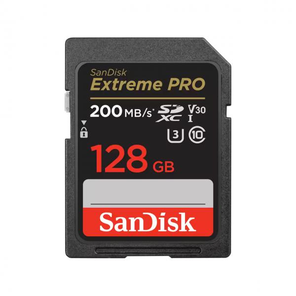 SanDisk Extreme PRO SD 128GB C10 UHS-I SDXC 200MB/s - Disponibile in 2-3 giorni lavorativi Sandisk