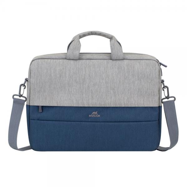 Rivacase Prater 7532 Borsa anti-theft Laptop bag 15.6'' grey/dark blue - Disponibile in 3-4 giorni lavorativi