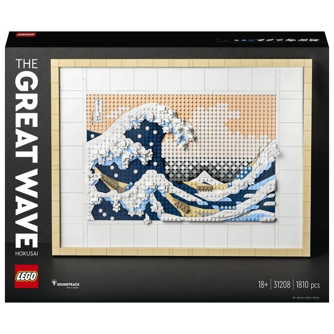 LEGO Art 31208 Hokusai - La Grande Onda, Hobby Creativi per Adulti Fai Da Te, Decorazioni Casa, Quadri Soggiorno, Idee Regalo - Disponibile in 3-4 giorni lavorativi