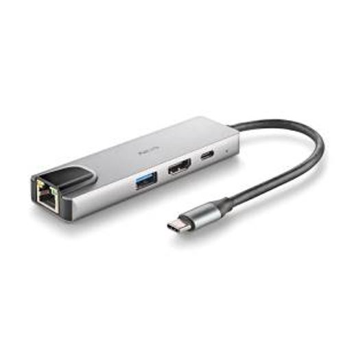 NGS HUB USB-C 4 Porte RJ45 Hdmi Usb-c Usb 3.0 Alluminio - Disponibile in 2-3 giorni lavorativi