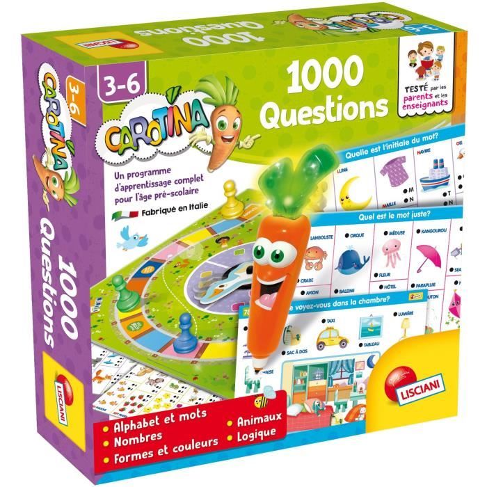 Carotina 1000 domande - scatola gioco quiz - LISCIANI - Disponibile in 3-4 giorni lavorativi