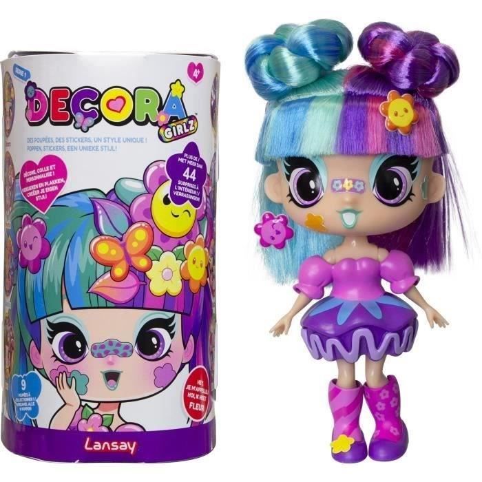 Bambola - LANSAY - 55102 - Decora Girlz - Mini bambole alla moda da personalizzare - Fiore - Disponibile in 3-4 giorni lavorativi
