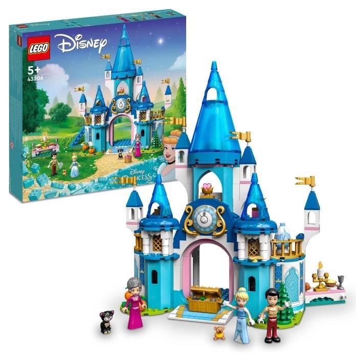 LEGO Disney Princess 43206 Cenerentola e il Castello del Principe Azzurro, Giocattolo per Bambini di 5 Anni - Disponibile in 3-4 giorni lavorativi