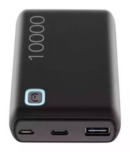 Cellularline Powerbank Essence Universale USB-A 10000mAh Nero - Disponibile in 2-3 giorni lavorativi