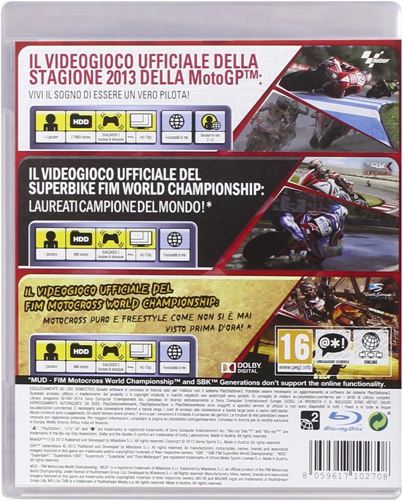 PS3 Motorbike Racing Pack - Usato Garantito Disponibilità immediata Milestone