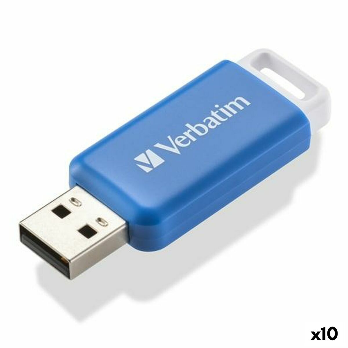 Memoria USB Verbatim V DataBar Azzurro Nero 64 GB - Disponibile in 3-4 giorni lavorativi