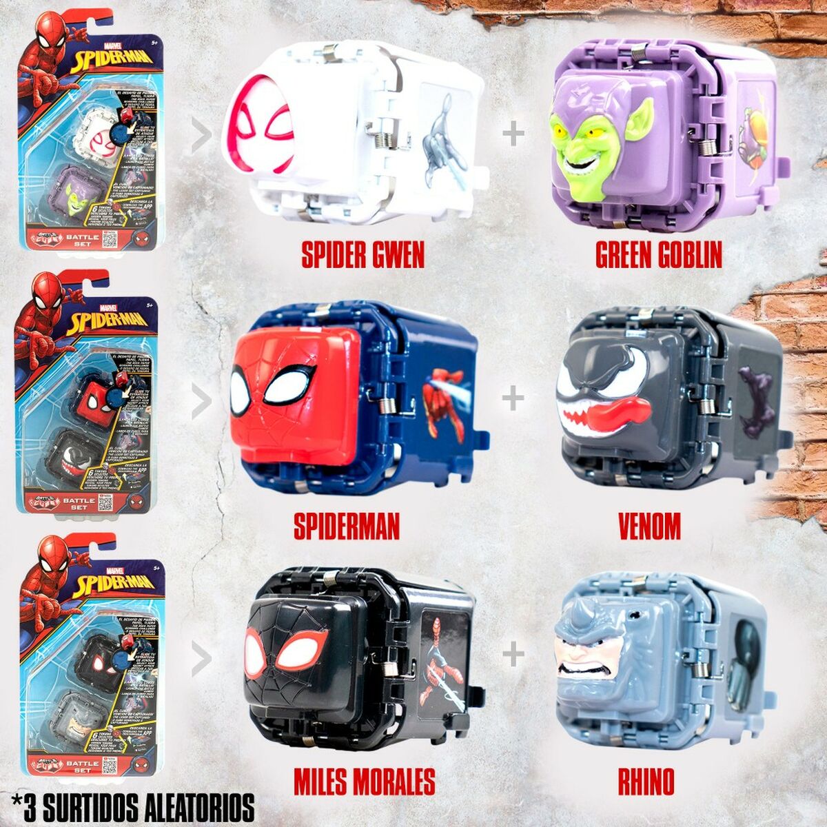 Gioco di abilità Spider-Man Battle Cubes (12 Unità) - Disponibile in 3-4 giorni lavorativi