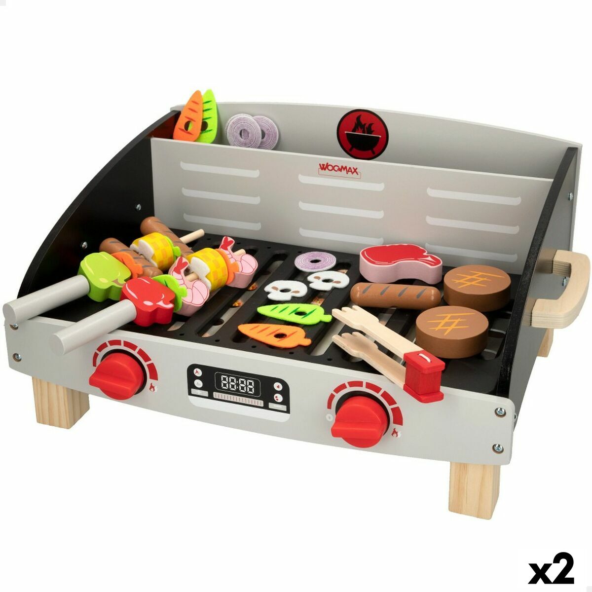 Barbecue giocattolo Woomax 50,5 x 23,5 x 34 cm Giocattolo (2 Unità) - Disponibile in 3-4 giorni lavorativi