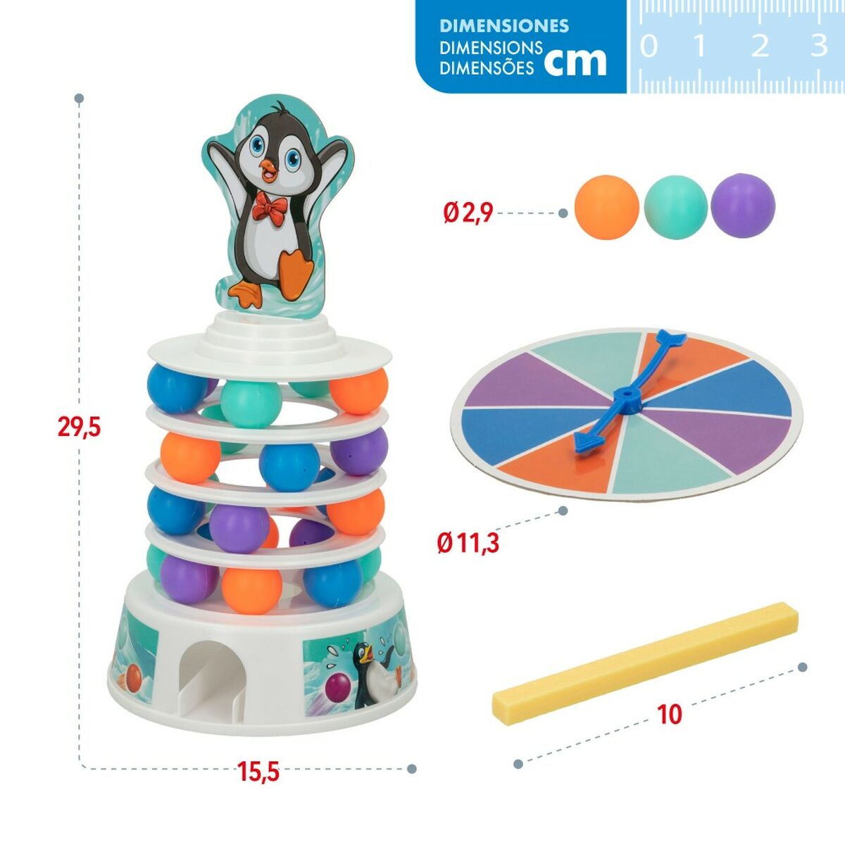 Gioco da Tavolo Colorbaby Pinguino (6 Unità) - Disponibile in 3-4 giorni lavorativi