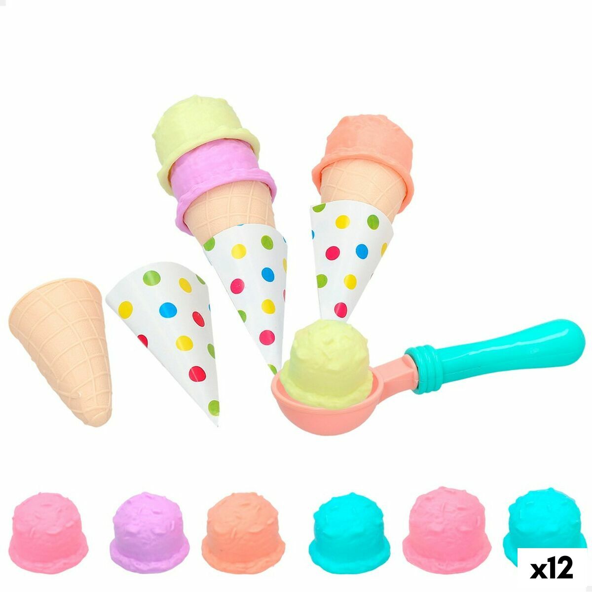 Set di Alimenti giocattolo Colorbaby Gelato 17 Pezzi (12 Unità) - Disponibile in 3-4 giorni lavorativi