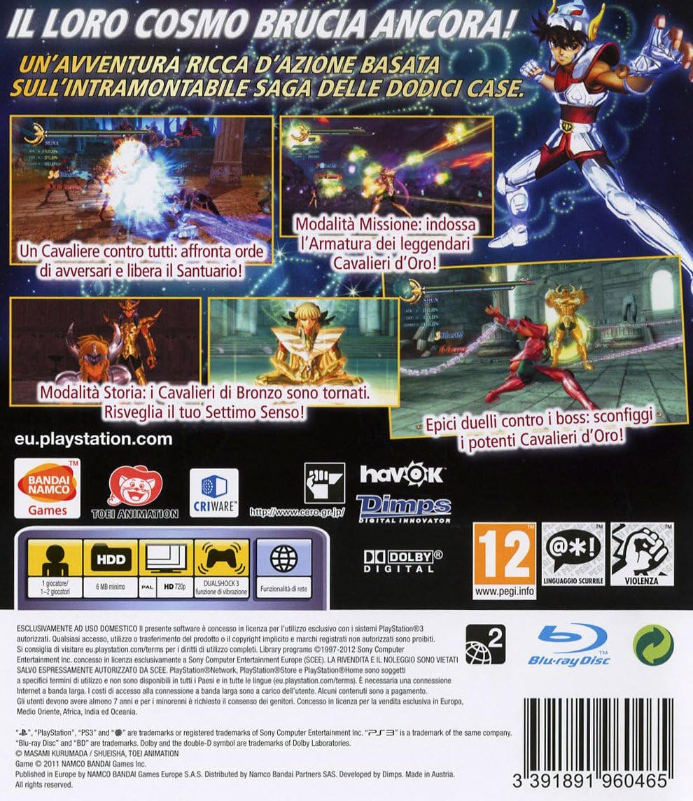 PS3 I Cavalieri dello Zodiaco - La Battaglia del Santuario PS3 - Usato Garantito Disponibilità immediata