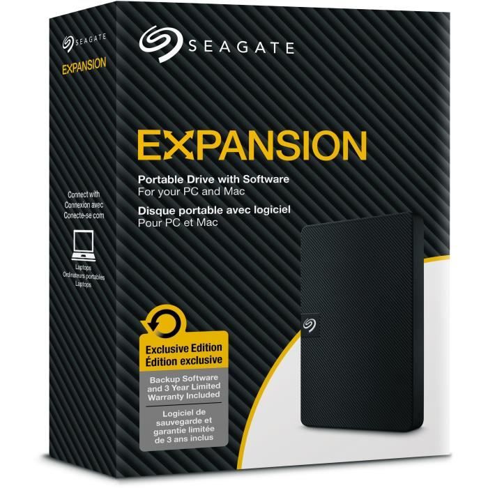 Disco rigido esterno - SEAGATE - Portatile di espansione - 1 TB - USB 3.0 (STKM1000400) - Disponibile in 3-4 giorni lavorativi