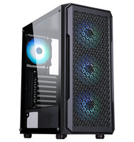 Case SIX TRIANGLE - Gaming Middle Tower- 4x12cm ARGB fan- USB3- Side Panel Temp Glass - Disponibile in 3-4 giorni lavorativi