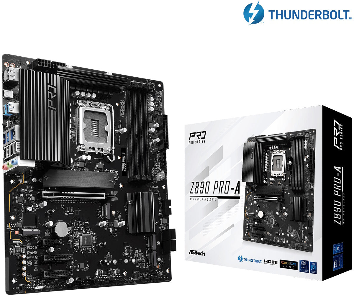 ASROCK MB Z890 PRO RS, INTEL Z890 MAINBOARD, SOCKEL LGA 1851, INTEL Z890, ATX, DDR5 - Disponibile in 3-4 giorni lavorativi