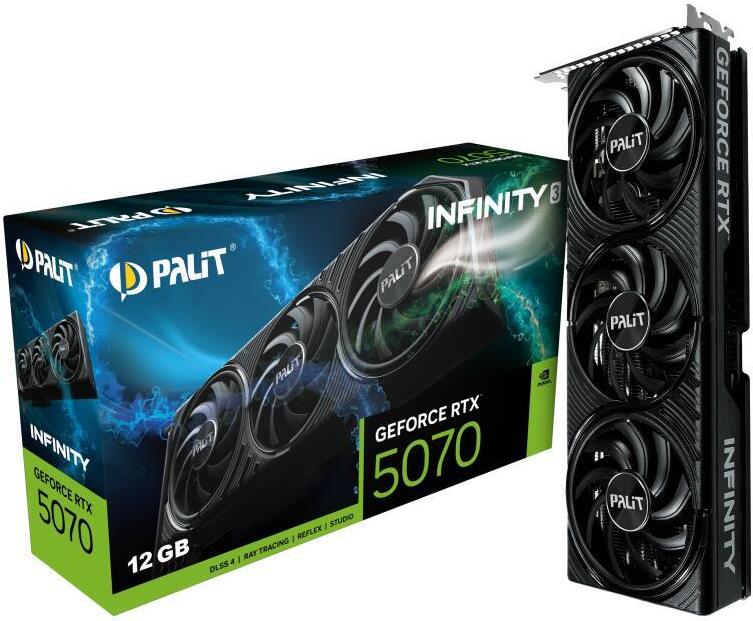Palit RTX 5070 Infinity 3 12GB GDDR7 (NE75070019K9-GB2050S) - Disponibile in 6-7 giorni lavorativi