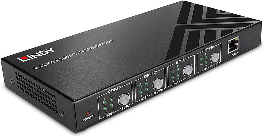 Lindy 4x4 USB 3.2 Gen 1 Matrix Switch over IP (43406) - Disponibile in 6-7 giorni lavorativi