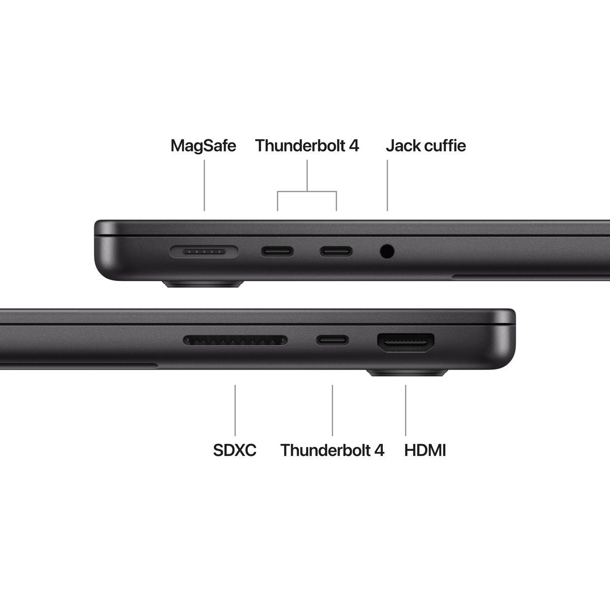Notebook Apple MacBook Pro 2024 14" M4 10C/10G 24/1TB Space Black MCX04T/A - Disponibile in 2-3 giorni lavorativi