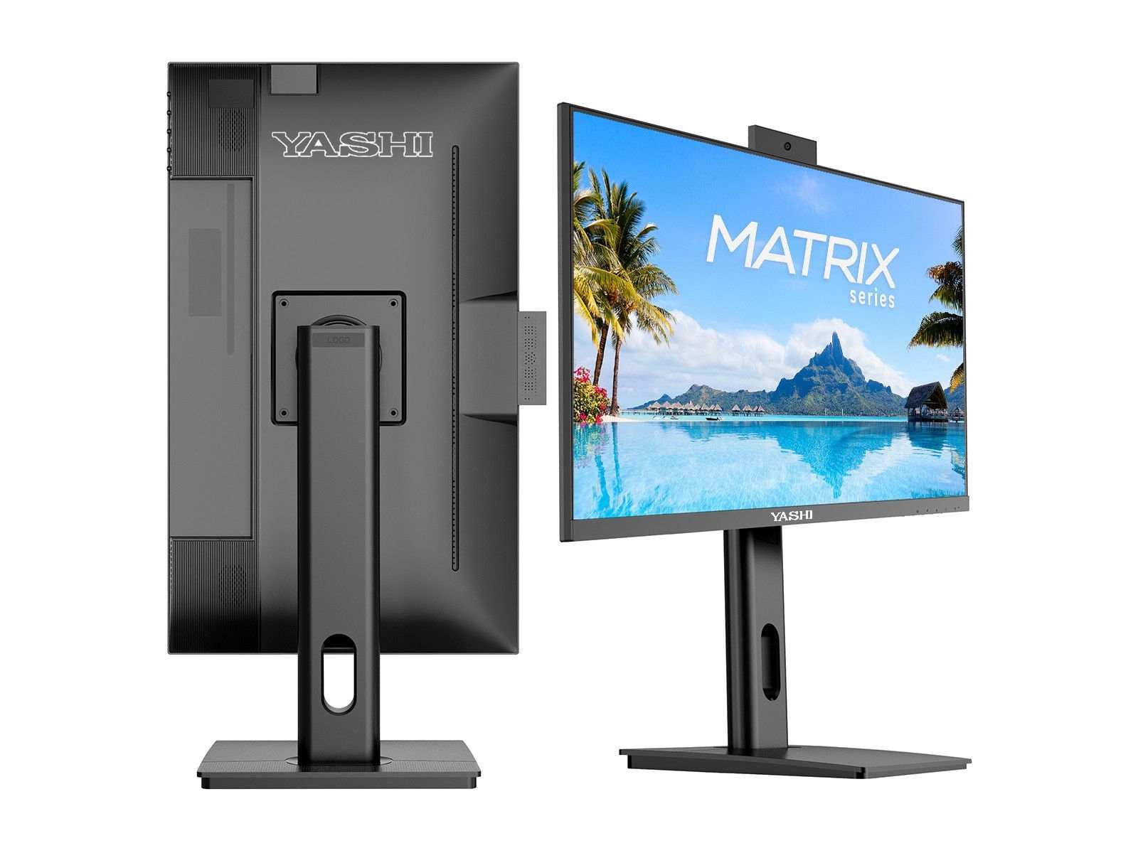 Monitor Led Nuovo YASHI MONITOR 27 LED IPS 16:9 FHD 1MS 120hz, 350 CDM, PIVOT, WEBCAM, USB-C, DP/HDMI, MULTIMEDIALE - Disponibile in 3-4 giorni lavorativi
