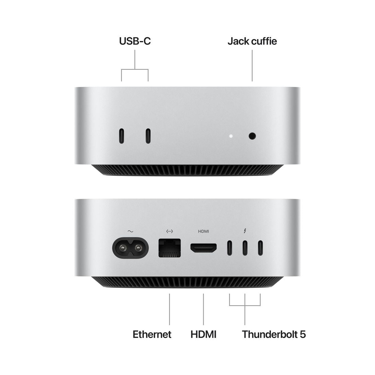 Apple Mac Mini 2024 M4 10C/10G 24/512GB MCYT4T/A - Disponibile in 2-3 giorni lavorativi Apple