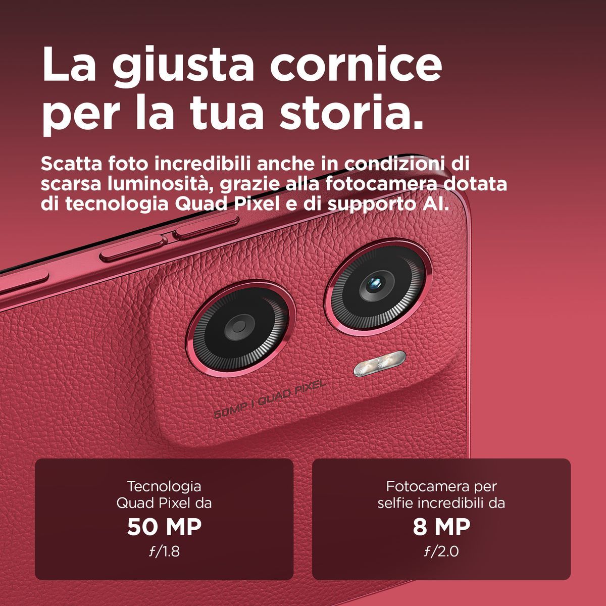 Motorola Moto G05 4+128GB 6.67" Plum Red DS ITA - Disponibile in 2-3 giorni lavorativi