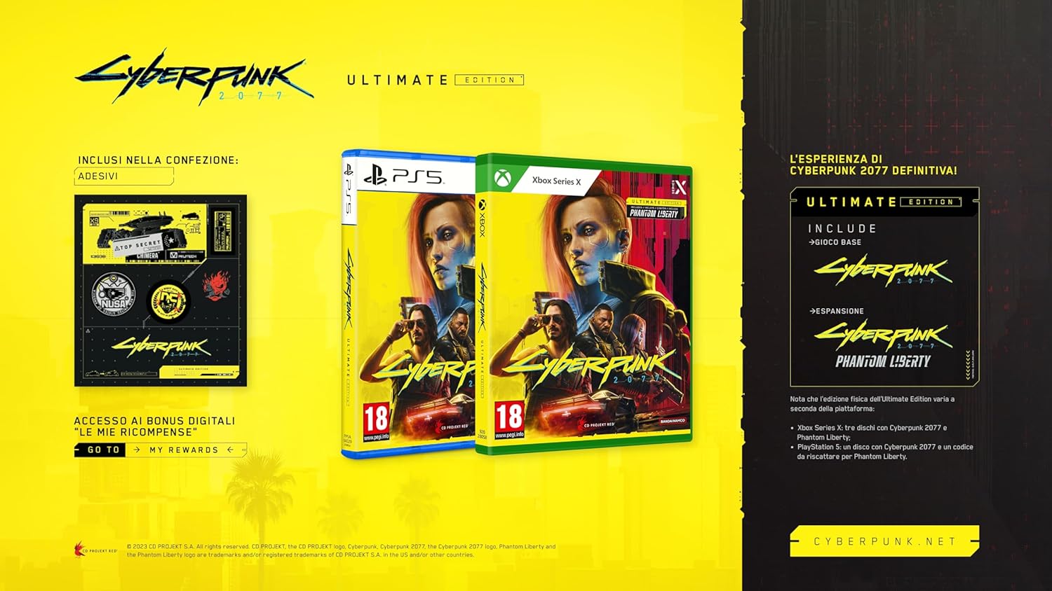 PS5 Cyberpunk 2077 Ultimate Edition Disponibilità immediata CD Project