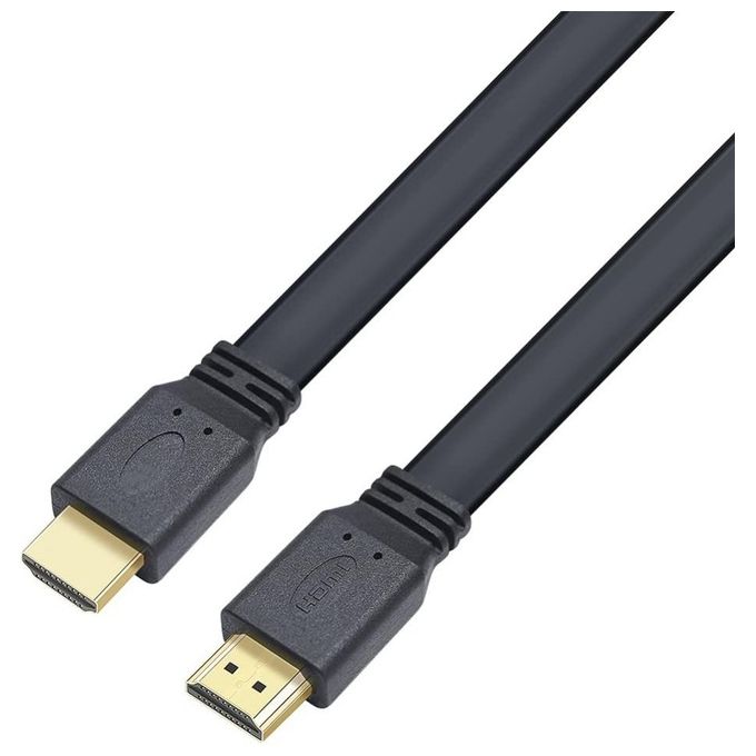 Techly Cavo Hdmi 2.0 High Speed con Ethernet A-A M-M Piatto 0.5mt - Disponibile in 3-4 giorni lavorativi