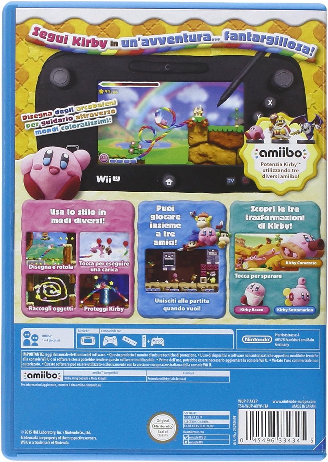 WIIU Kirby e il pennello arcobaleno Disponibilità immediata Nintendo