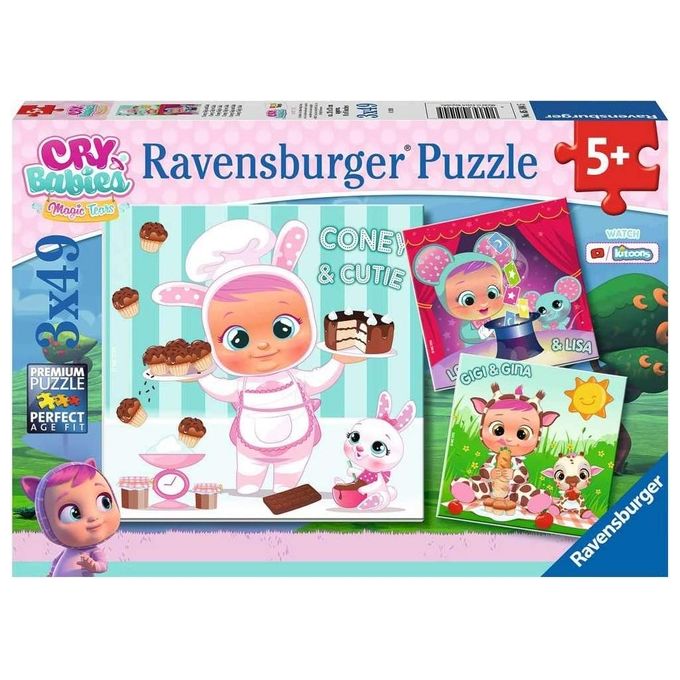 Ravensburger Puzzle Cry Babies 3x49 Pezzi - Disponibile in 3-4 giorni lavorativi