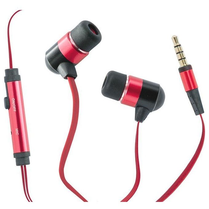 Hi-Earphones Auricolare con Design Minimal Red - Disponibile in 3-4 giorni lavorativi