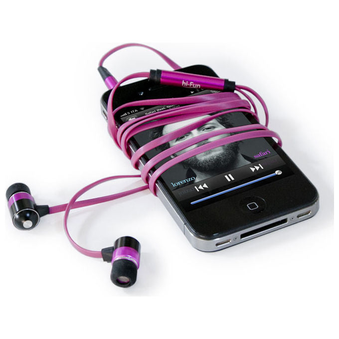 HI-FUN Auricolare Hi-Earphones con Design Minimal Pink per un Lifestyle Elegante e Funzionale - Disponibile in 3-4 giorni lavorativi