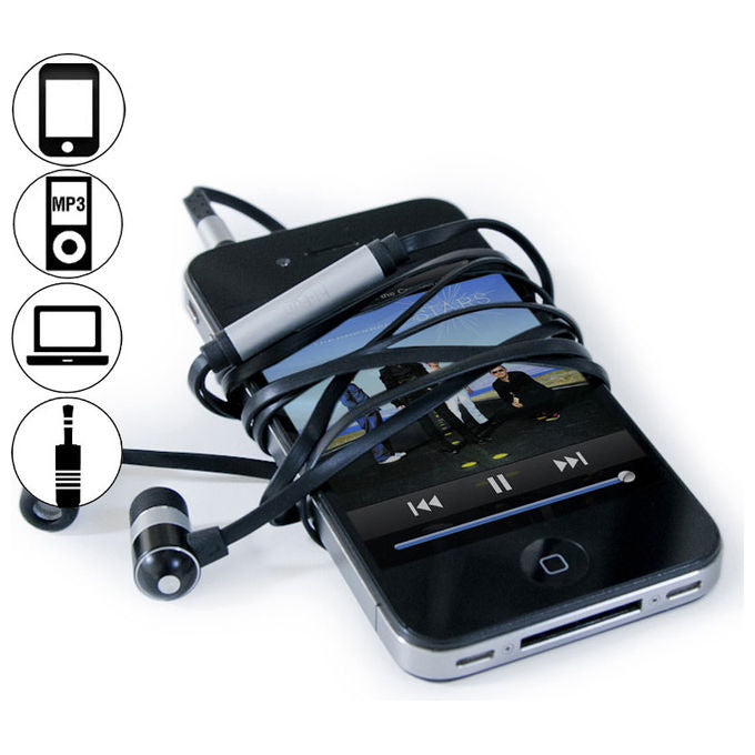 HI-FUN Hi-Earphones Auricolare con Design Minimal Silver per un Suono di Qualita' - Disponibile in 3-4 giorni lavorativi